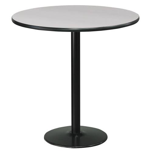 Round Bar Height Table Natural Top Black Base K77994