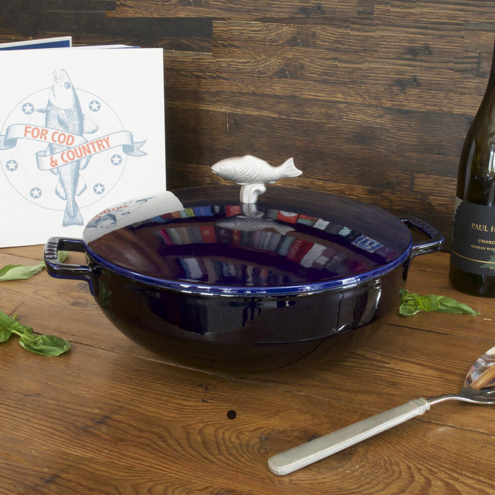 4.7L Dark Blue Bouillabaisse Pot F9220