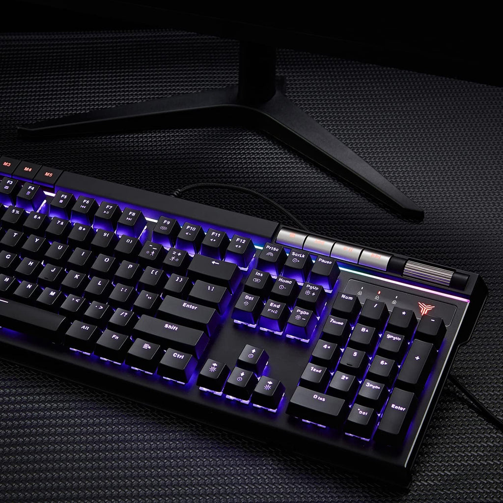 Mechanical Gaming Keyboard Blue Switches RGB Backlight with 2 USB Ports Pack of 2 Y673423