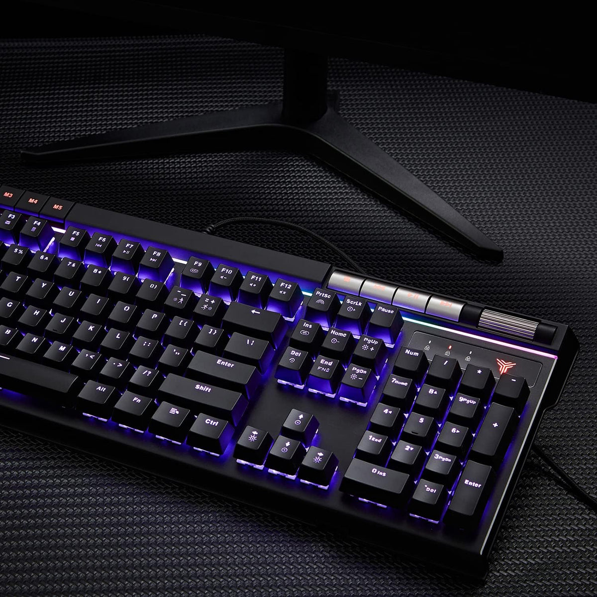 Mechanical Gaming Keyboard Blue Switches RGB Backlight with 2 USB Ports Pack of 2 Y673423