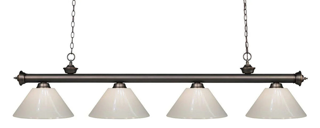 4 Light Island/Billiard Antique Silver J690