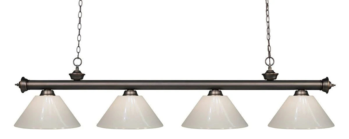 4 Light Island/Billiard Antique Silver J690