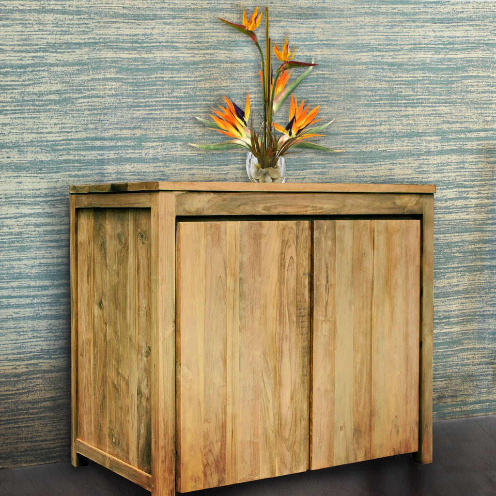 Recycled Teak Wood Buffet with 2 Doors E233617