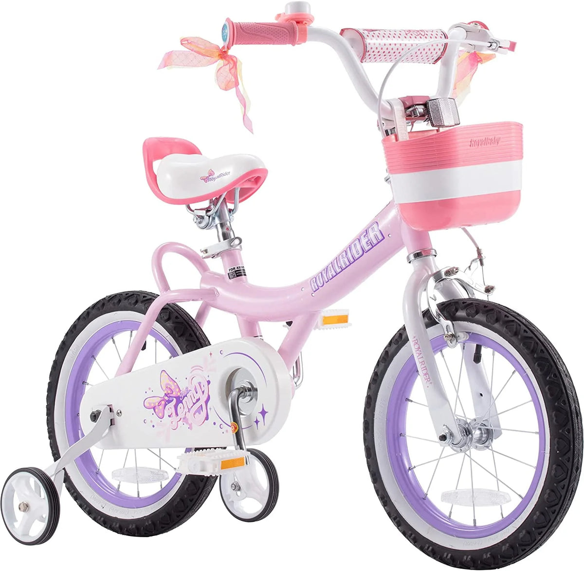 14 In. Beginner Bicycle with Training Wheels and Basket P6856
