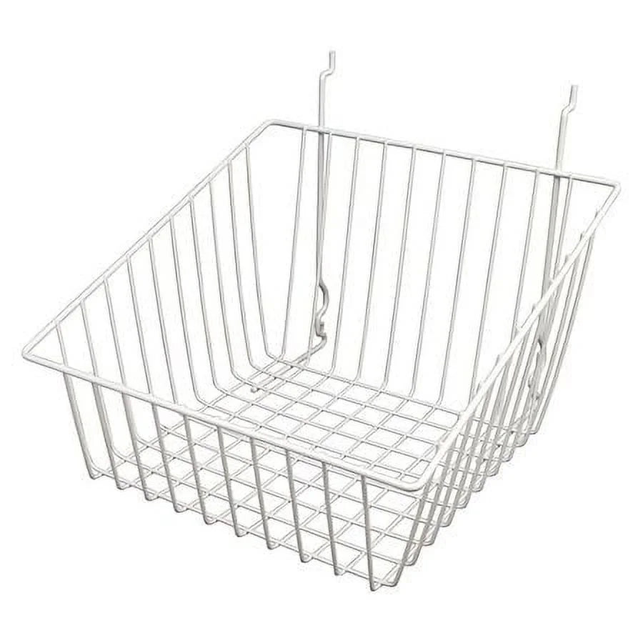 White Grid Front Basket Q69309