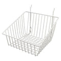 White Grid Front Basket Q69309