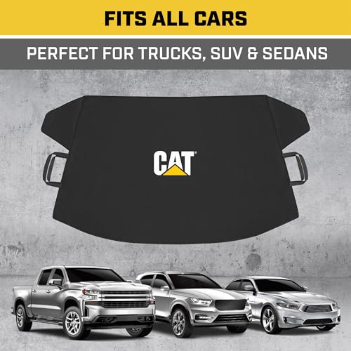 Windshield Snow Cover, Weatherproof with Anti-Theft Straps, 78"x45" inch, Black C873