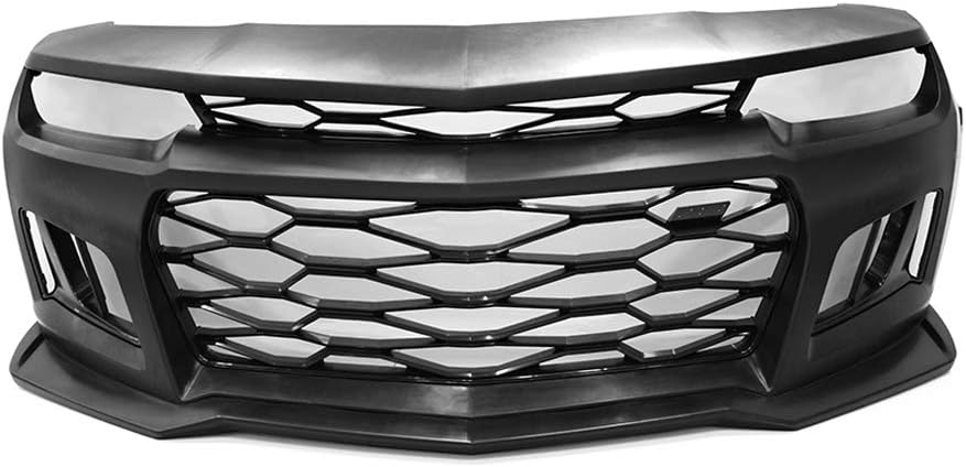 Black PP Front Bumper with Grille for 2014-2015 Chevy Camaro B44400