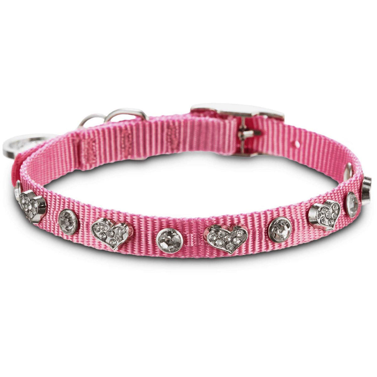 Pink Heart Bling Dog Collar N970163