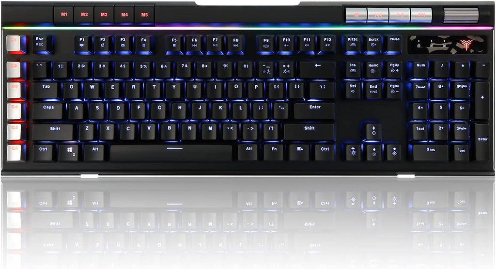Mechanical Gaming Keyboard Blue Switches RGB Backlight with 2 USB Ports Pack of 2 Y673423