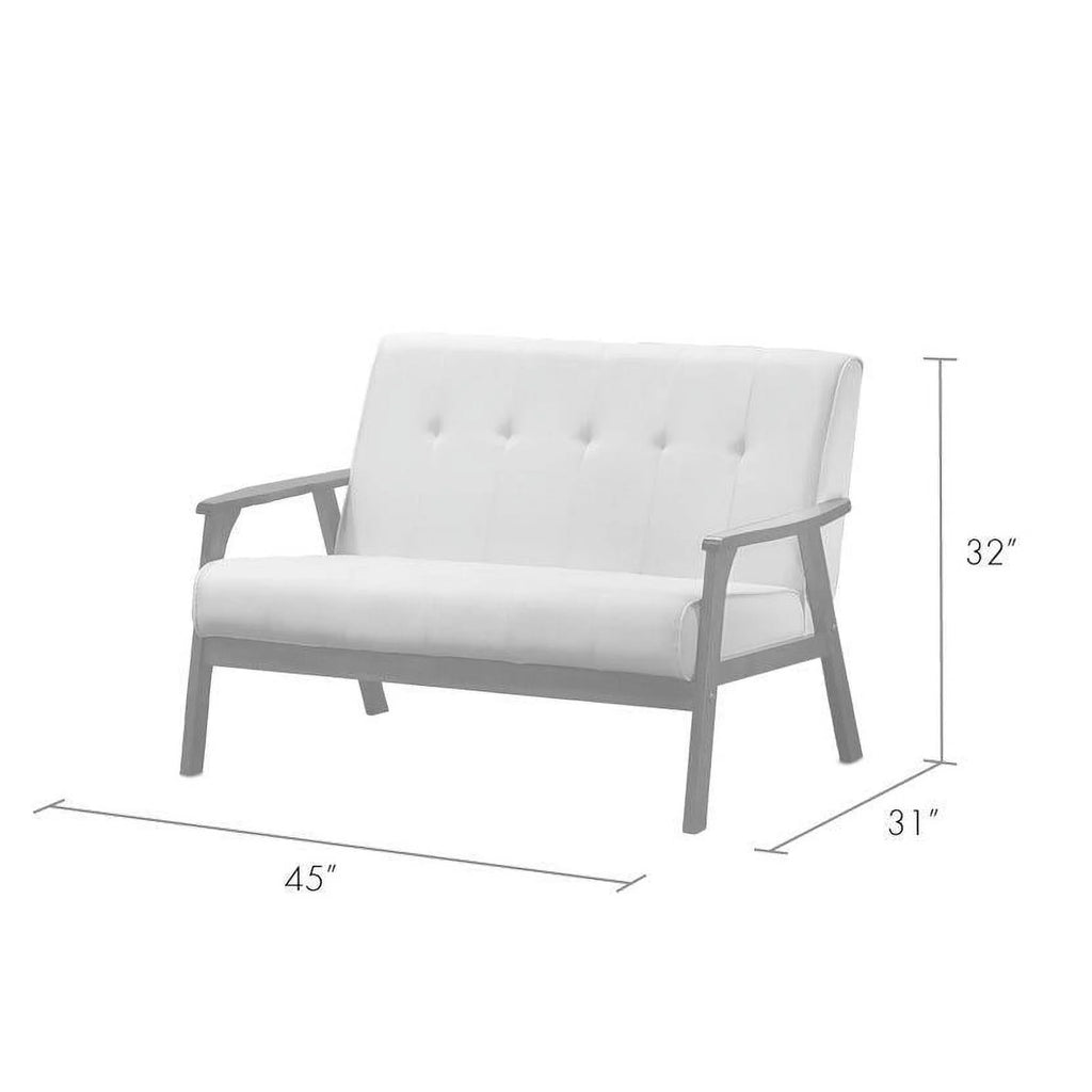Grey Mid Century Wood 4pc Living Room Set Q200847