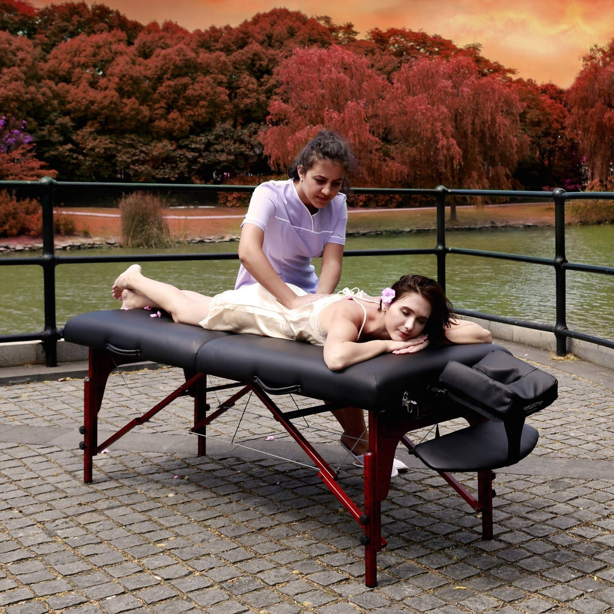 Black Portable Massage Table B285