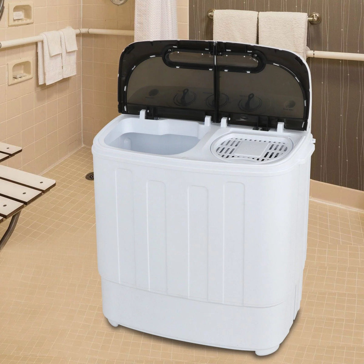 Portable Compact Twin Tub Washing Machine 13lbs Capacity X121860