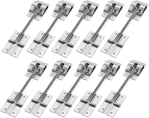 10 Metal T-Style Door Holder Entry Door Catches 6 Inch Long Zinc Plated Steel Pack of 2 E957031