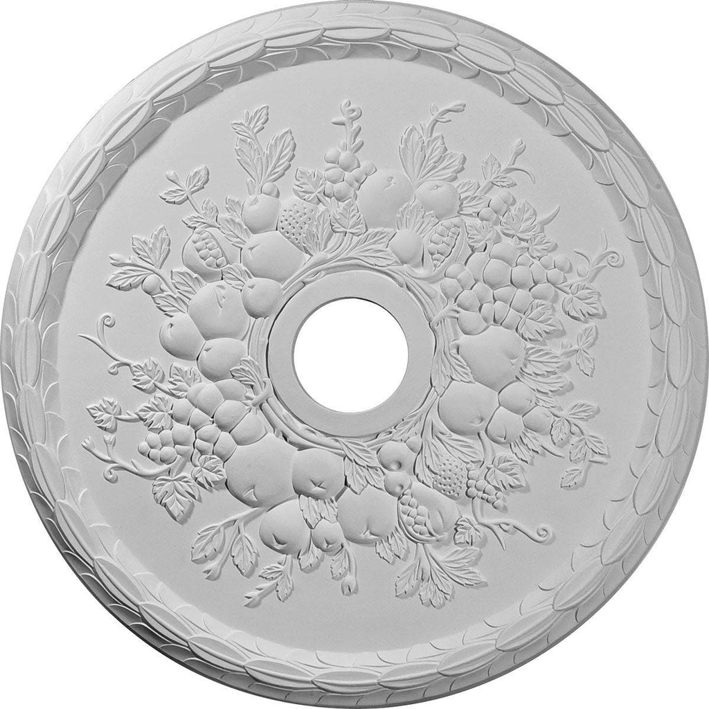22 5/8x22OD x 3 5/8x22ID x 5/8x22P Grape Ceiling Medallion D875