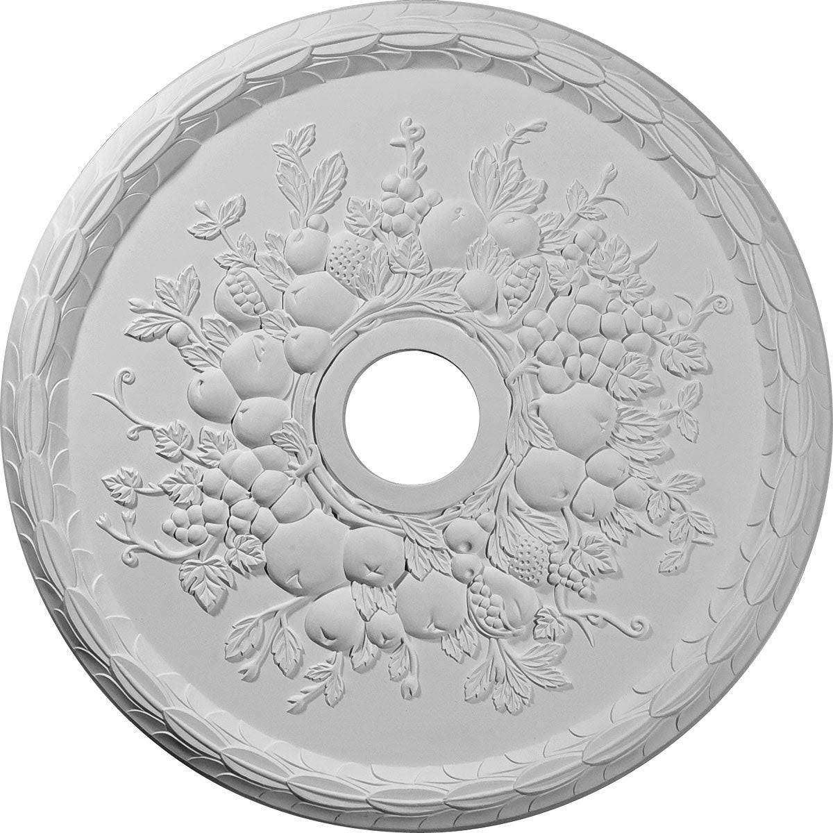22 5/8x22OD x 3 5/8x22ID x 5/8x22P Grape Ceiling Medallion D875