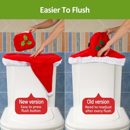 Santa Toilet Seat Cover and Rug Set of 5 B8100