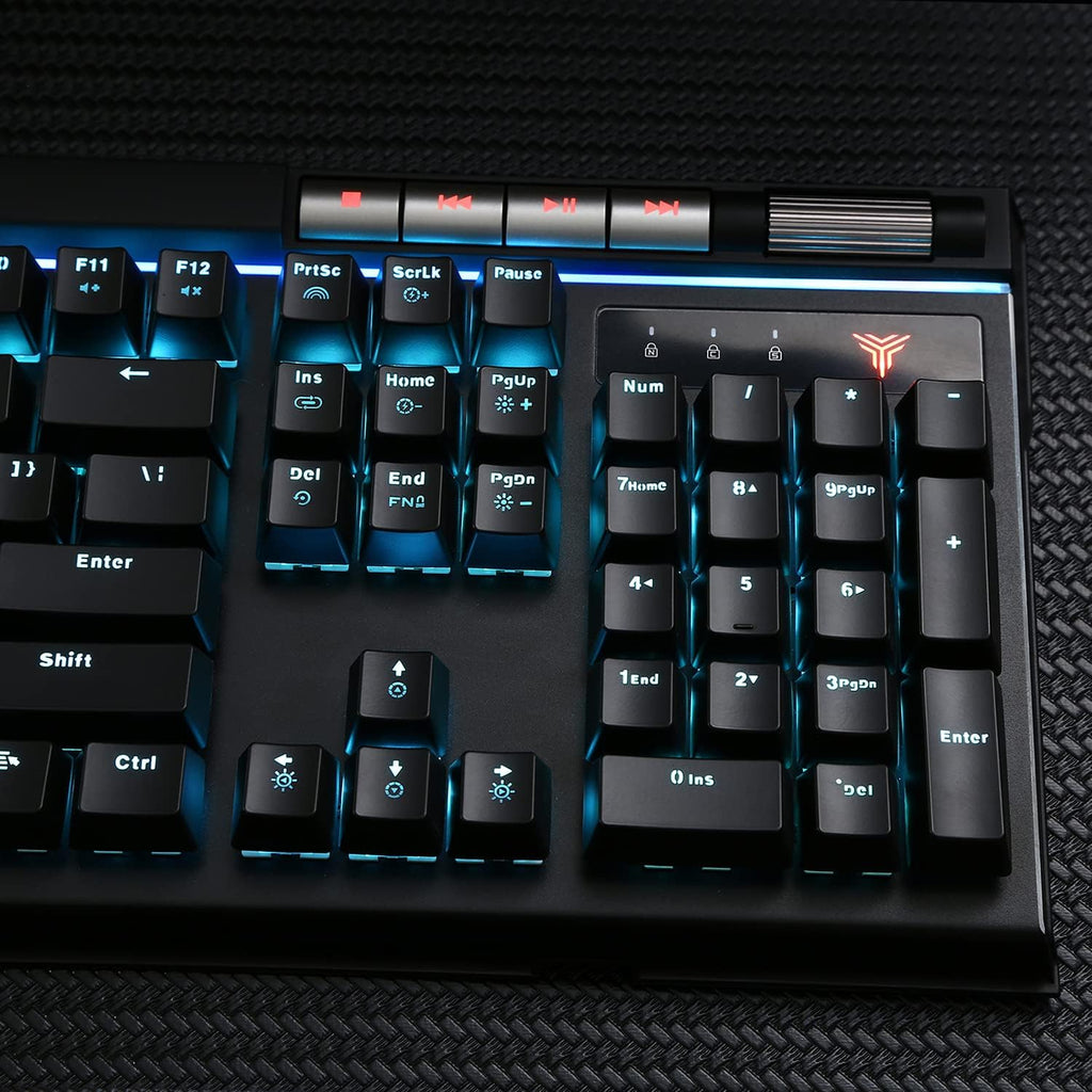 Mechanical Gaming Keyboard Blue Switches RGB Backlight with 2 USB Ports Pack of 2 Y673423