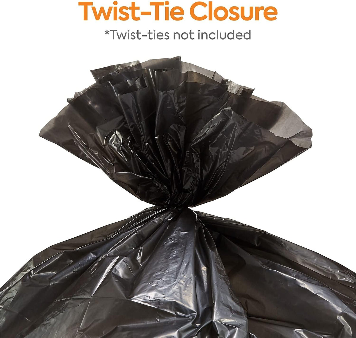 500 CT 7-10 Gal Black Trash Bags C3823