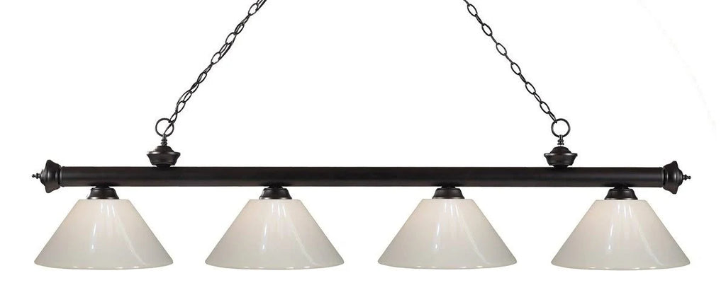 4 Light Island/Billiard Antique Silver J690