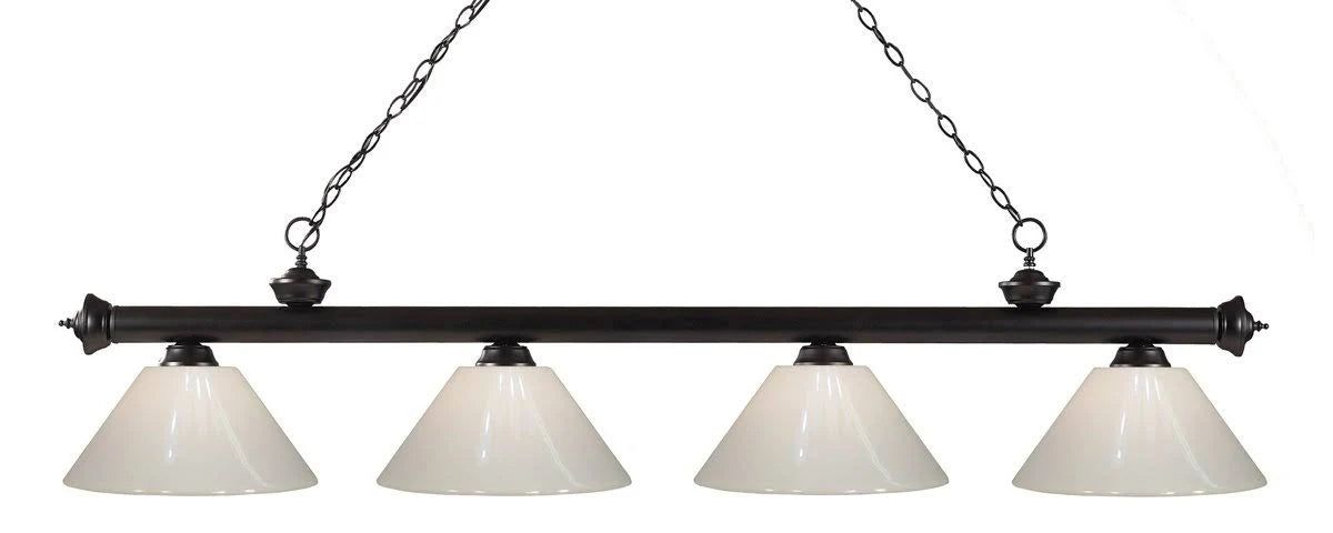 4 Light Island/Billiard Antique Silver J690