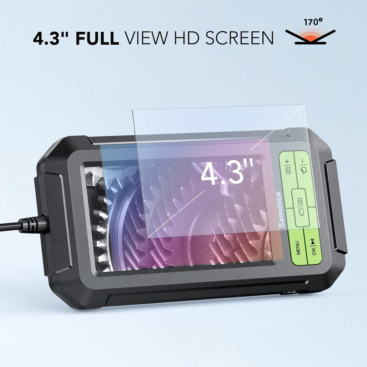 1080P HD Dual Lens Borescope with 4.3 LCD Screen Q10919