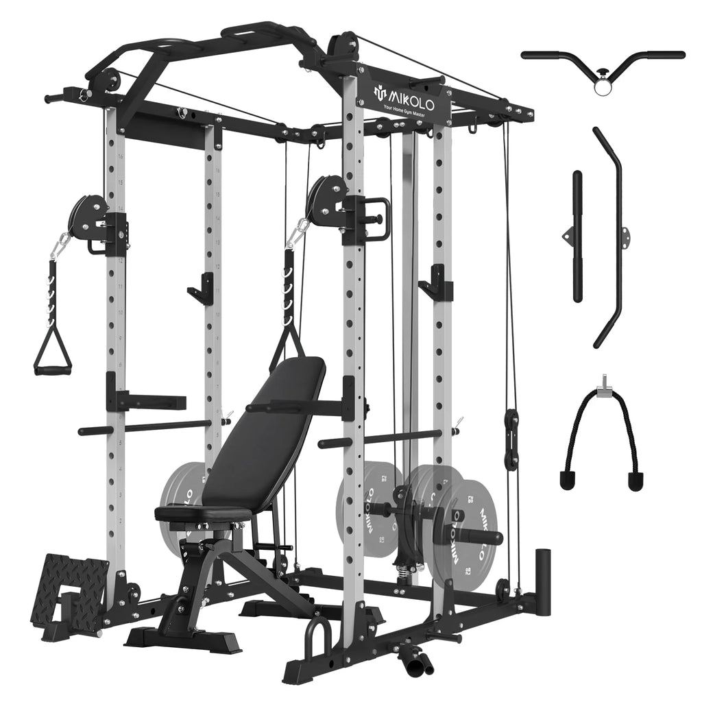 1500 lbs Power Rack Cage with Cable Crossover Machine B3061
