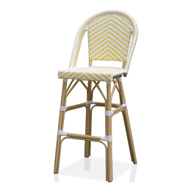 Yellow Aluminum Patio Bar Chairs Set of 2 N80307