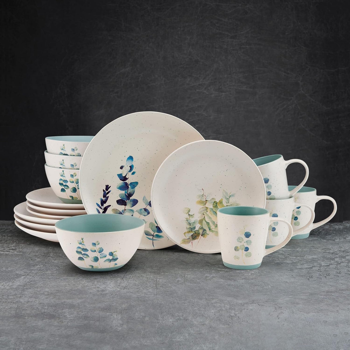 16 Piece Dinnerware Set, Floral Multicolor Z99927