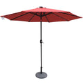 9-ft Octagonal Market Umbrella Red Olefin Canopy B45333