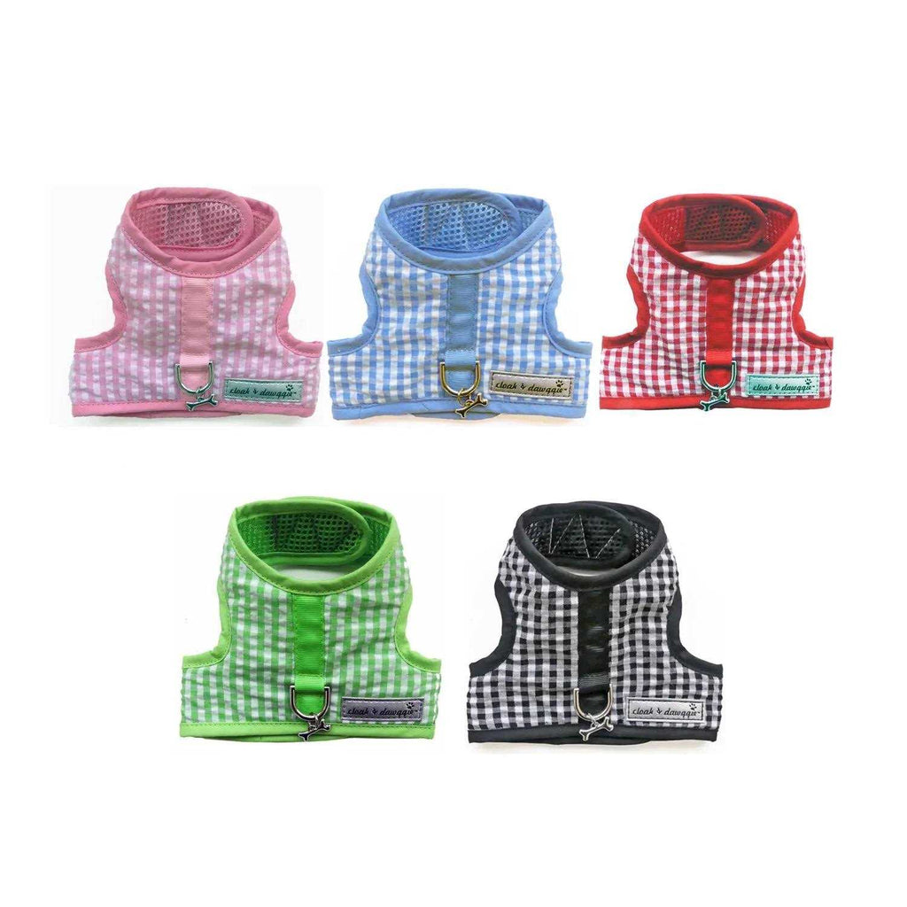 Gingham Dog Harness Vest H34083