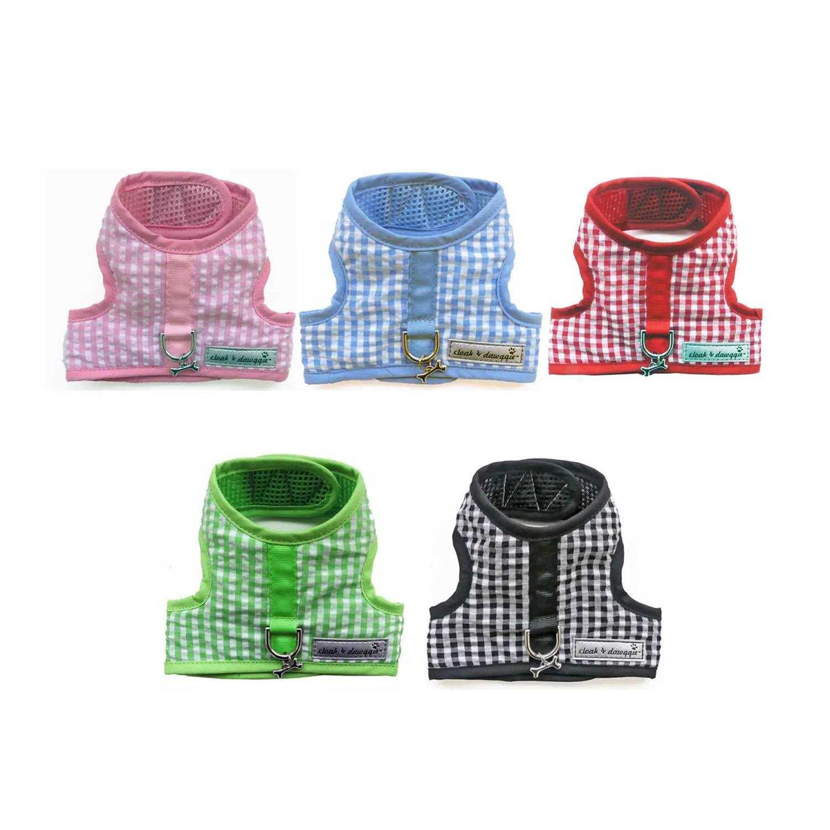 Gingham Dog Harness Vest H34083