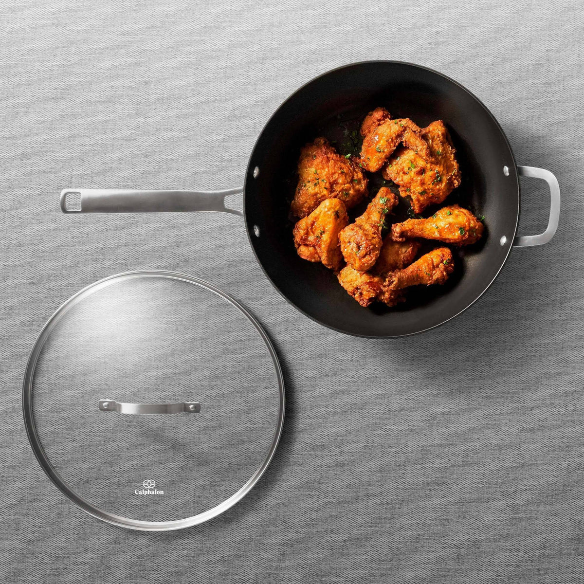 12-in. Nonstick Jumbo Fryer Pan with Cover I387