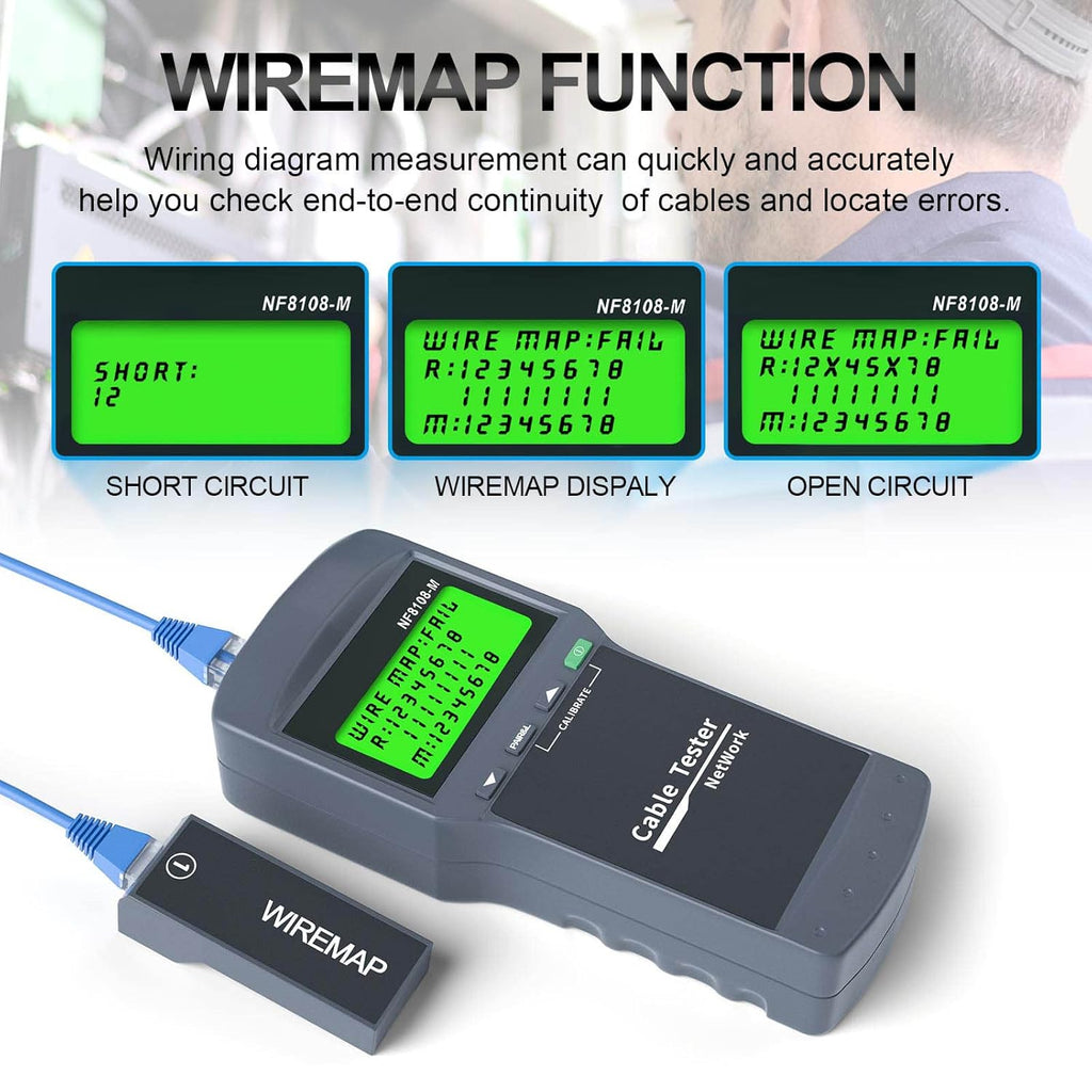 Network Cable Tester with 8 Remote Units D669