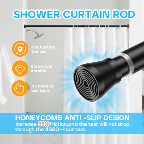 2pcs Silver Adjustable Tension Curtain Rod H31592