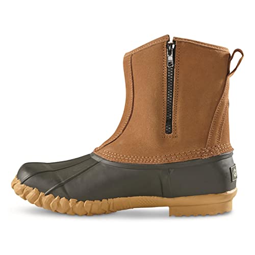 Men’s Side Zip Insulated Leather Duck Boots, 400 Gram C2786