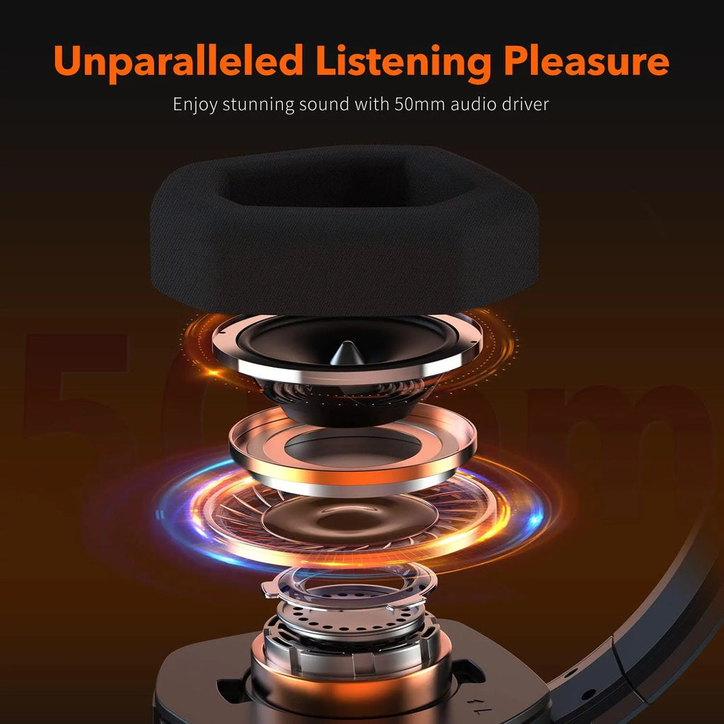 Orange Over-Ear Gaming Headset with Microphone X689