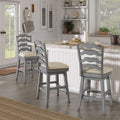 French Ladder Back Counter Height Swivel Stool T72771