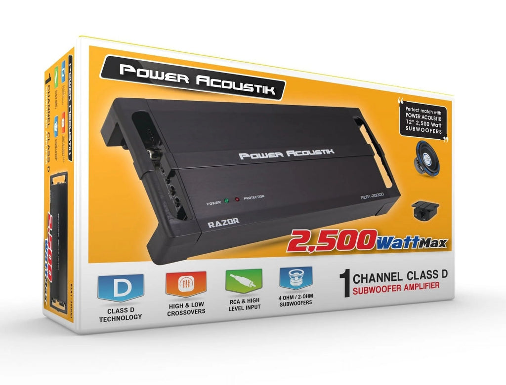 1-Channel 2 Ohm Stable 2,500 Watt Max Amplifier P279564