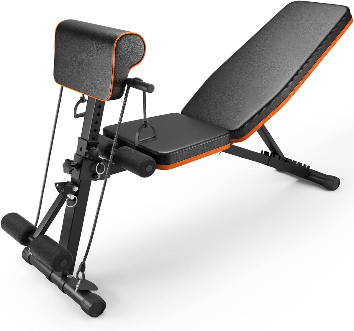 Adjustable Weight Bench with Two Exercise Bands J80179