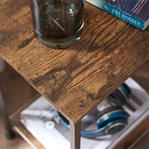 Small Side Table Set of 2, 3-Tier End Table Nightstand with Storage Shelf R70408