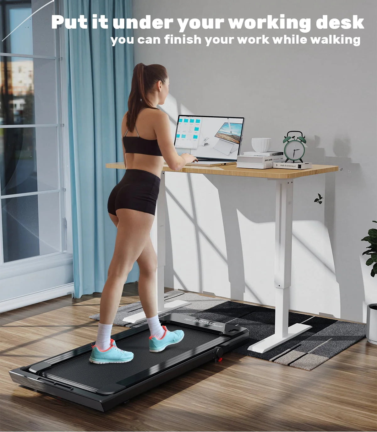 Folding Treadmill 265 lbs Capacity Black U507219