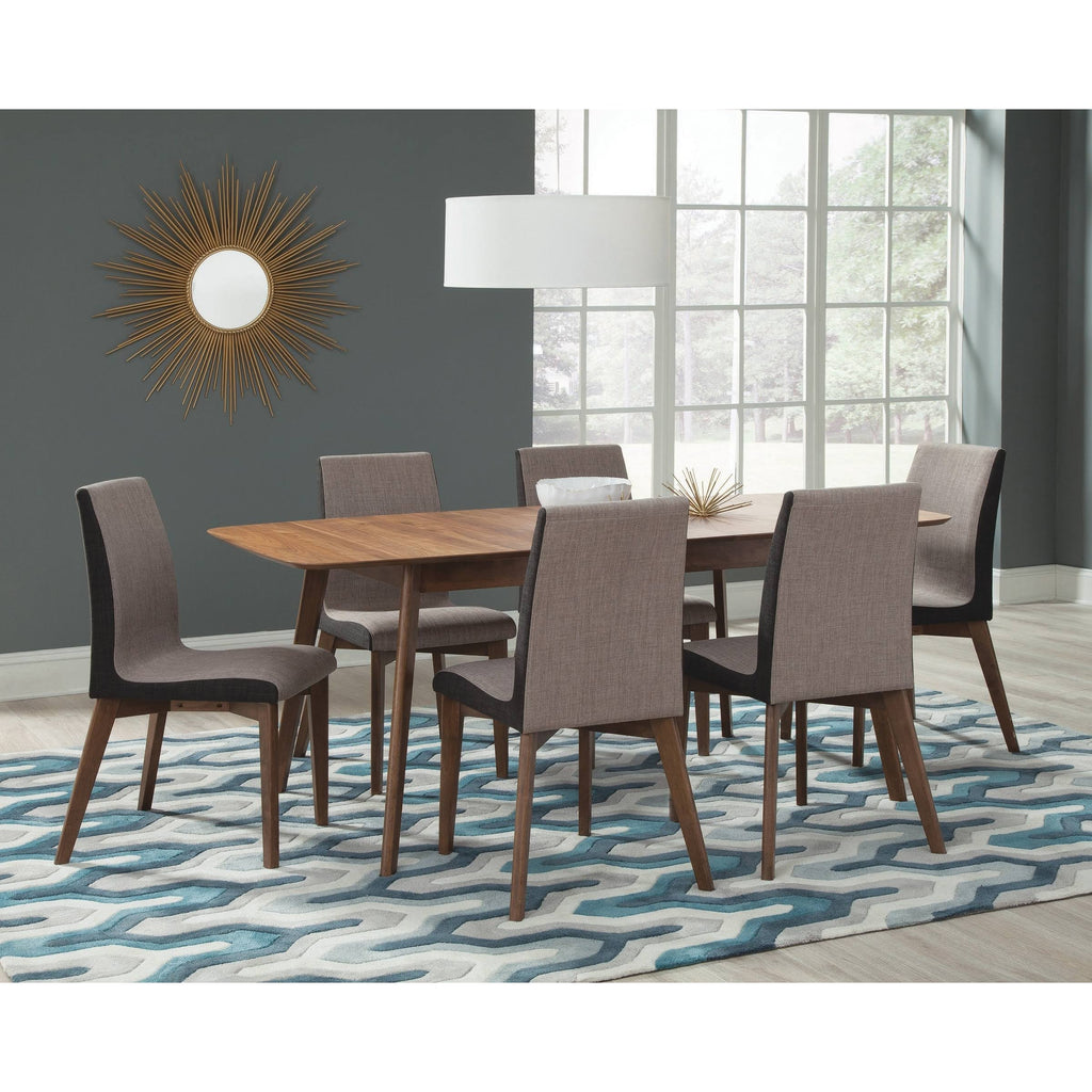 Natural Walnut Dining Table with Butterfly Extension Leaf S537