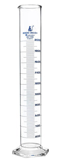 2000ml Borosilicate Glass Graduated Measuring Cylinder with Hexagonal Base B749809