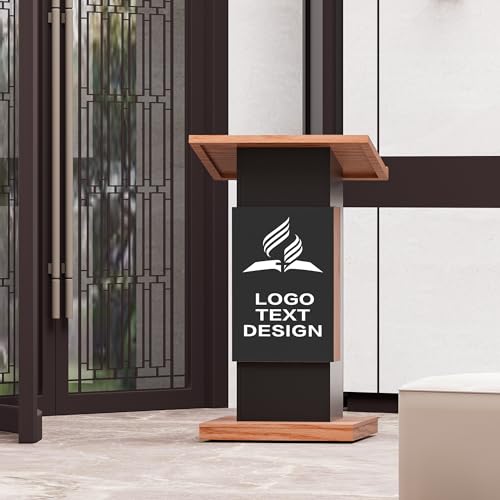 Portable Rolling Wooden Podium Stand T919411