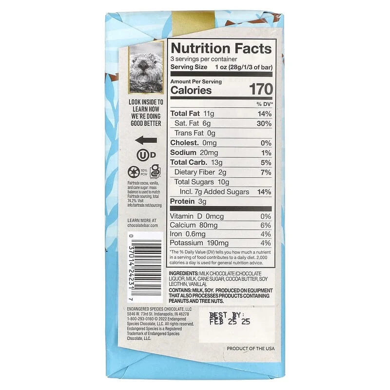 Milk Chocolate 48% Cocoa Bar 3 oz Pack of 4 U694990