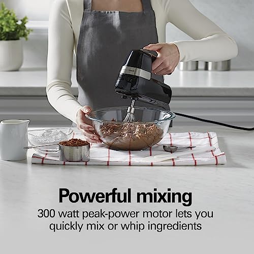 Black Electric Hand Mixer with 6 Speeds H704