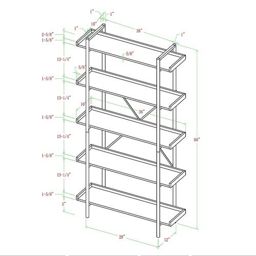 5-Shelf Bookcase X778350