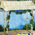 Tabletop Tiki Plastic & Fabric Bar Hut, 53in x 52in P854