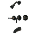 Oil Rubbed Bronze 3-Handle Tub and Shower Faucet Y4000